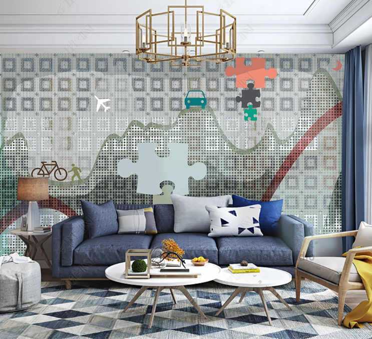 3D Abstract Geometric Line Wall Mural Wallpaper YXL 602- Jess Art Decoration