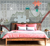 3D Abstract Geometric Line Wall Mural Wallpaper YXL 602- Jess Art Decoration