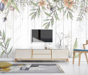 3D Leaf Floral Board Wall Mural Wallpaper YXL 695- Jess Art Decoration