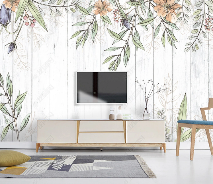3D Leaf Floral Board Wall Mural Wallpaper YXL 695- Jess Art Decoration