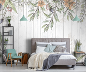 3D Leaf Floral Board Wall Mural Wallpaper YXL 695- Jess Art Decoration
