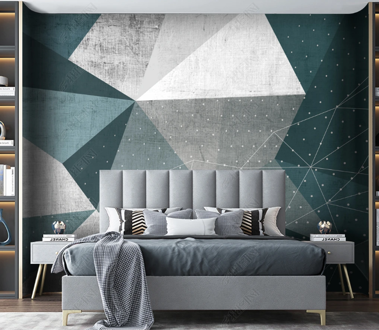 3D Geometric Line Triangle Parallelogram Wall Mural Wallpaper YXL 714- Jess Art Decoration