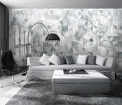 3D Geometric Triangle Rhombus Gray Wall Mural Wallpaper YXL 718- Jess Art Decoration