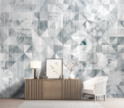 3D Geometric Triangle Rhombus Gray Wall Mural Wallpaper YXL 718- Jess Art Decoration
