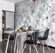 3D Geometric Triangle Rhombus Gray Wall Mural Wallpaper YXL 718- Jess Art Decoration