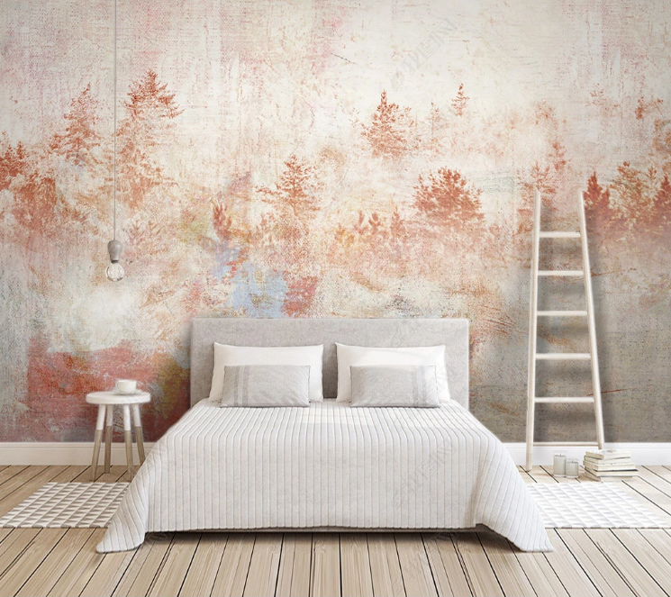 3D Abstract Forest Maple Leaf Wall Mural Wallpaper YXL 722- Jess Art Decoration