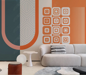 3D Geometric Line Ellipse Square Wall Mural Wallpaper YXL 734- Jess Art Decoration