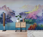 3D Oil painting Mountain Tree Floral River Wall Mural Wallpaper YXL 738- Jess Art Decoration