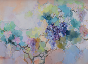 3D Oil painting Grape Leaf Violet Wall Mural Wallpaper YXL 751- Jess Art Decoration