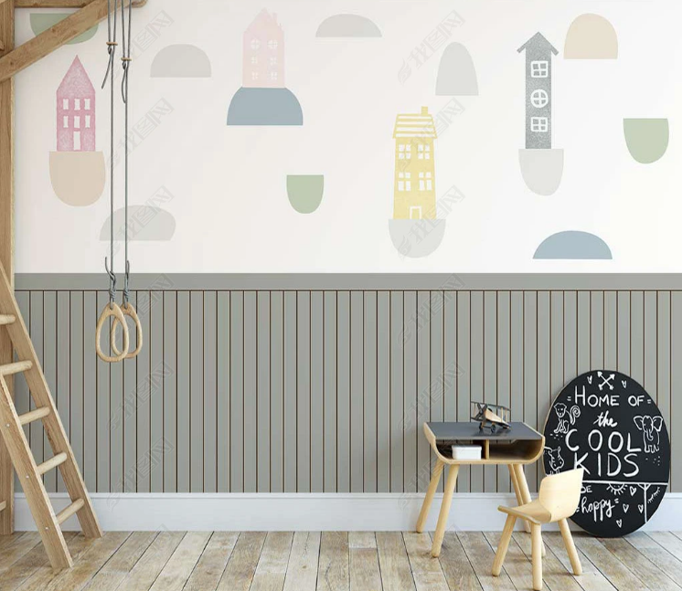 3D Cartoon House Unicorn Wall Mural Wallpaper YXL 765- Jess Art Decoration