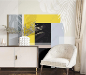 3D Geometric Square Leaf Rectangle Wall Mural Wallpaper YXL 770- Jess Art Decoration