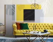3D Geometric Square Leaf Rectangle Wall Mural Wallpaper YXL 770- Jess Art Decoration