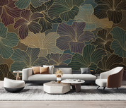 3D Floral Line Relief Wall Mural Wallpaper YXL 778- Jess Art Decoration