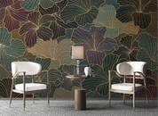 3D Floral Line Relief Wall Mural Wallpaper YXL 778- Jess Art Decoration