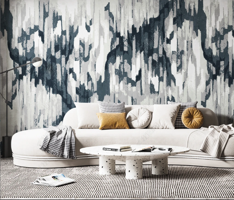 3D Abstract Line Black White Wall Mural Wallpaper YXL 790- Jess Art Decoration