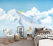 3D Animal Cloud  Sea Mew Ocean Wall Mural Wallpaper YXL 805- Jess Art Decoration