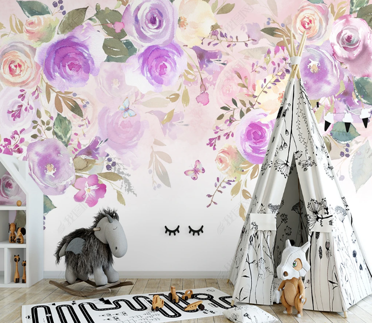 3D Flowers Rose Greenery Wall Mural Wallpaper YXL 806- Jess Art Decoration