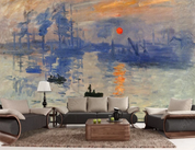 3D Oil painting Sunrise Ocean Ship Wall Mural Wallpaper YXL 839- Jess Art Decoration