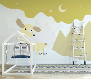 3D Cartoon Dog Moon Star Wall Mural Wallpaper YXL 864- Jess Art Decoration
