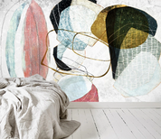 3D Geometric Line Ellipse Round Wall Mural Wallpaper YXL 888- Jess Art Decoration