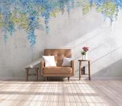 3D Freehand Sketching Flower Brick Wall Mural Wallpaper YXL 927- Jess Art Decoration