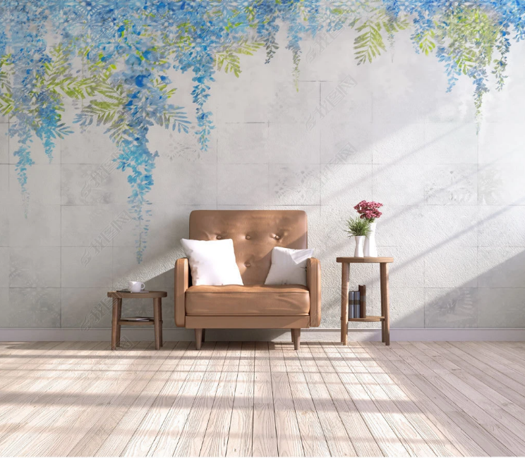 3D Freehand Sketching Flower Brick Wall Mural Wallpaper YXL 927- Jess Art Decoration