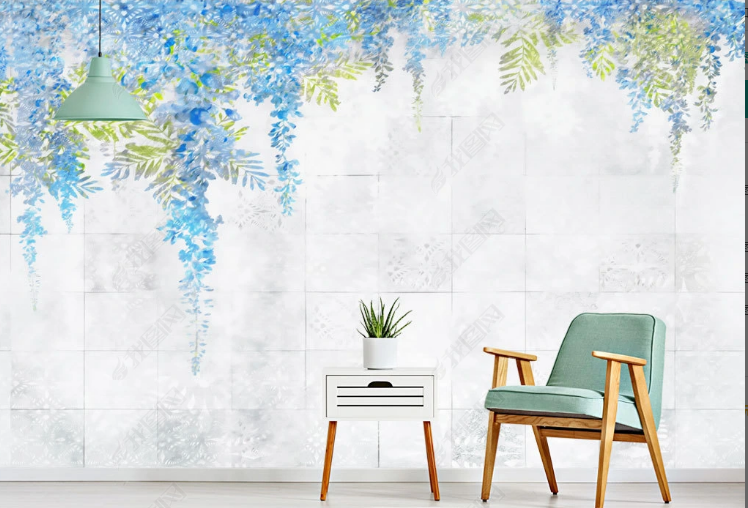 3D Freehand Sketching Flower Brick Wall Mural Wallpaper YXL 927- Jess Art Decoration