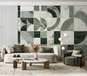 3D Geometric Ellipse Square Marble Wall Mural Wallpaper YXL 935- Jess Art Decoration