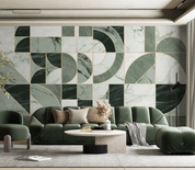 3D Geometric Ellipse Square Marble Wall Mural Wallpaper YXL 935- Jess Art Decoration