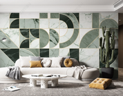 3D Geometric Ellipse Square Marble Wall Mural Wallpaper YXL 935- Jess Art Decoration