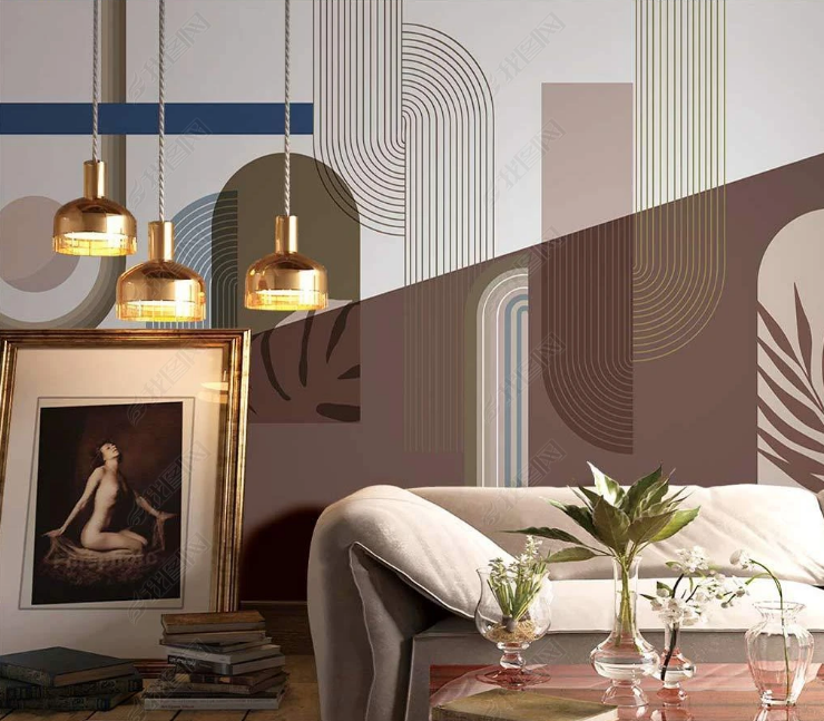 3D Geometric Round Rectangle Ellipse Wall Mural Wallpaper YXL 951- Jess Art Decoration