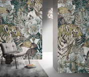 3D Animal Tiger Floral  Wall Mural Wallpaper YXL 976- Jess Art Decoration