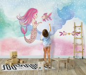 3D Animal Sea World Mermaid Fish Wall Mural Wallpaper YXL 978- Jess Art Decoration