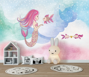 3D Animal Sea World Mermaid Fish Wall Mural Wallpaper YXL 978- Jess Art Decoration