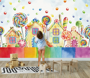 3D Animal House Lollipop Wall Mural Wallpaper YXL 980- Jess Art Decoration