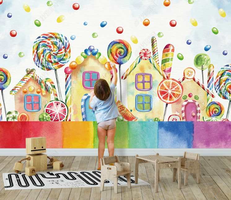 3D Animal House Lollipop Wall Mural Wallpaper YXL 980- Jess Art Decoration