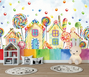 3D Animal House Lollipop Wall Mural Wallpaper YXL 980- Jess Art Decoration