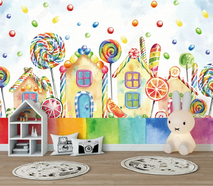 3D Animal House Lollipop Wall Mural Wallpaper YXL 980- Jess Art Decoration