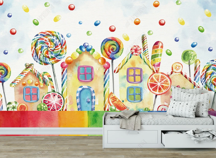 3D Animal House Lollipop Wall Mural Wallpaper YXL 980- Jess Art Decoration