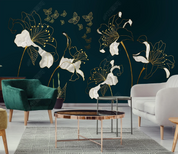 3D Floral Butterfly Relief Line Wall Mural Wallpaper YXL 1049- Jess Art Decoration