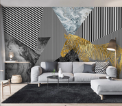 3D Geometric Triangle Horse Line Wall Mural Wallpaper YXL 1054- Jess Art Decoration