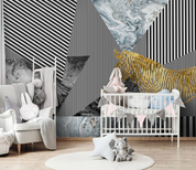 3D Geometric Triangle Horse Line Wall Mural Wallpaper YXL 1054- Jess Art Decoration