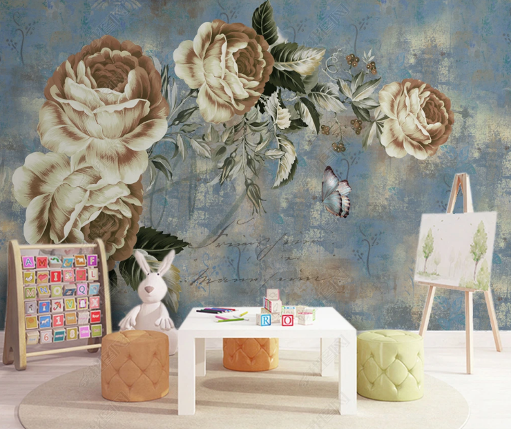 3D Oil painting Floral Leaf Wall Mural Wallpaper YXL 1066- Jess Art Decoration