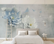 3D Floral Relief Stereoscopic Peony Wall Mural Wallpaper YXL 1121- Jess Art Decoration
