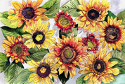 3D Oil painting Sunflower Greenery Wall Mural Wallpaper YXL 1148- Jess Art Decoration