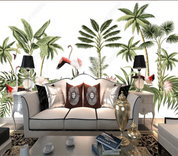 3D Selva Bird Tree Floral Wall Mural Wallpaper YXL 1156- Jess Art Decoration