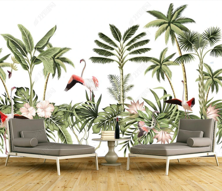 3D Selva Bird Tree Floral Wall Mural Wallpaper YXL 1156- Jess Art Decoration