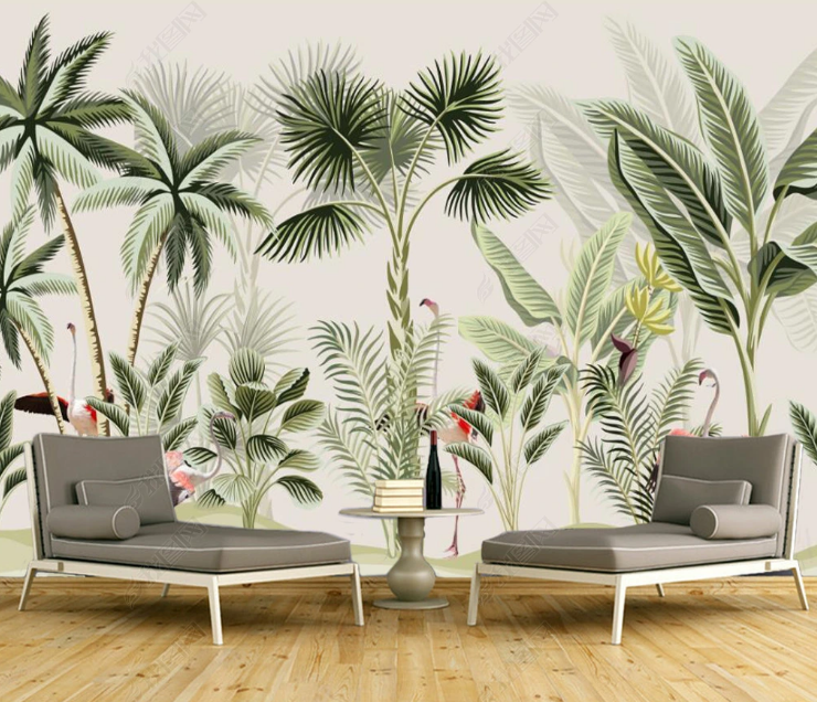 3D Selva Bird Tree Floral Wall Mural Wallpaper YXL 1157- Jess Art Decoration