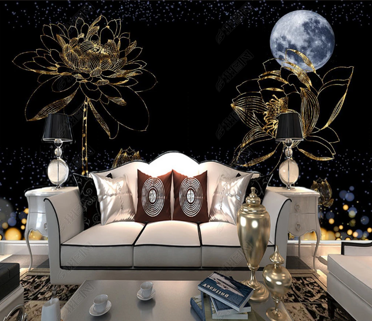 3D Floral Lotus The Earth Relief Wall Mural Wallpaper YXL 1160- Jess Art Decoration