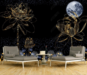 3D Floral Lotus The Earth Relief Wall Mural Wallpaper YXL 1160- Jess Art Decoration
